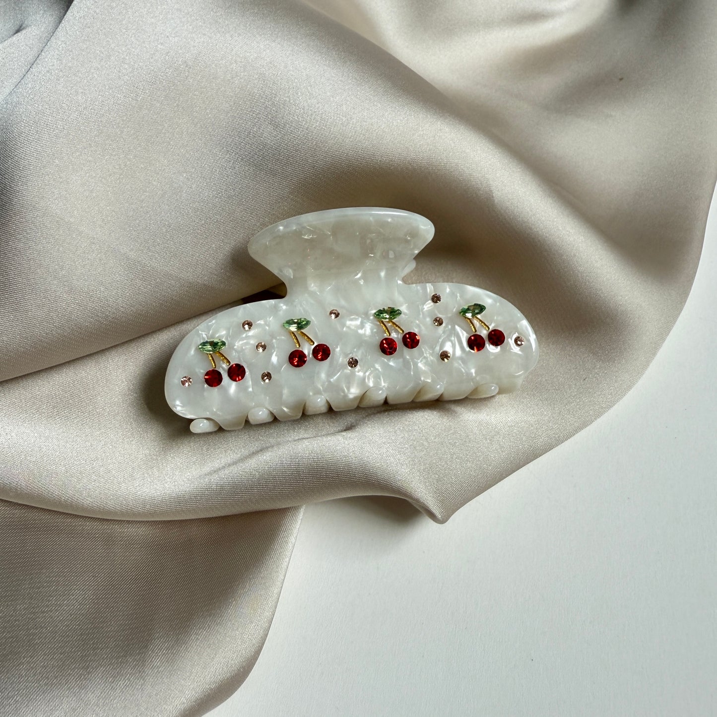 Cherry Blossom Hair Claw-Decorative Crystal Clip