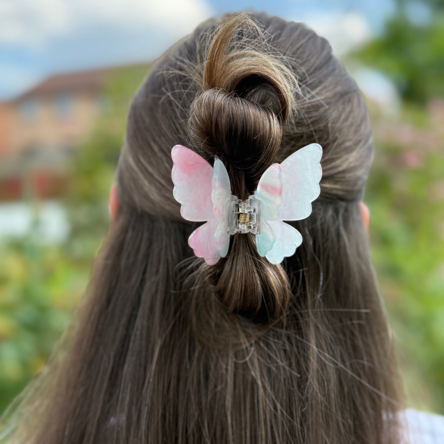 Butterfly Hair Claw Clip with shimmer
