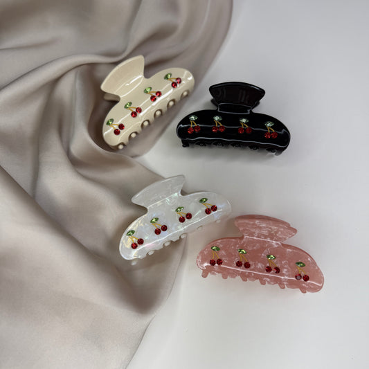 Hair Clip with Cherry design