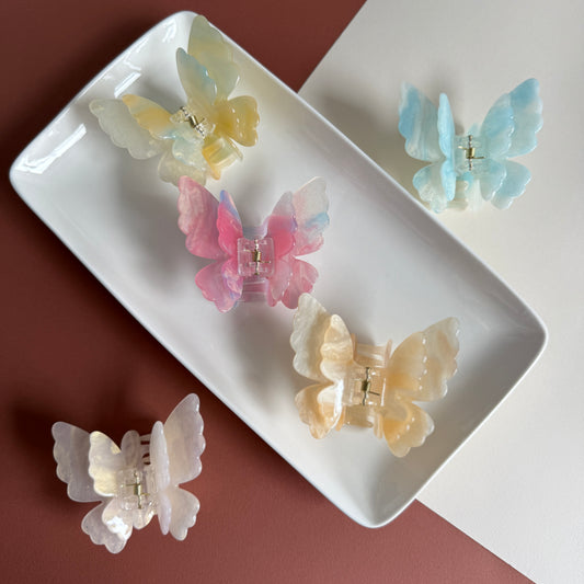Butterfly Hair Claw Clip with shimmer