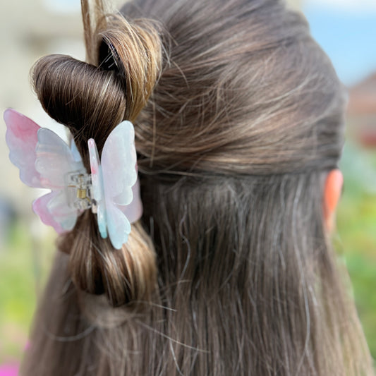 Butterfly Hair Claw Clip with shimmer
